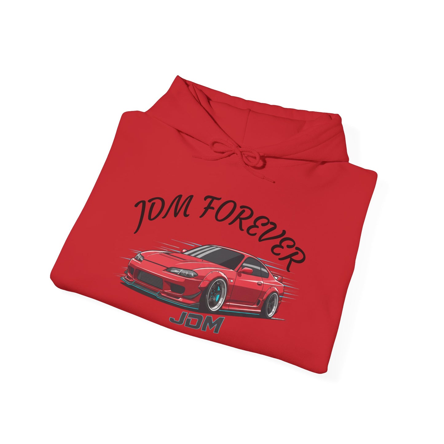 JDM Forever Hoodie — Red Sports Car Graphic Streetwear