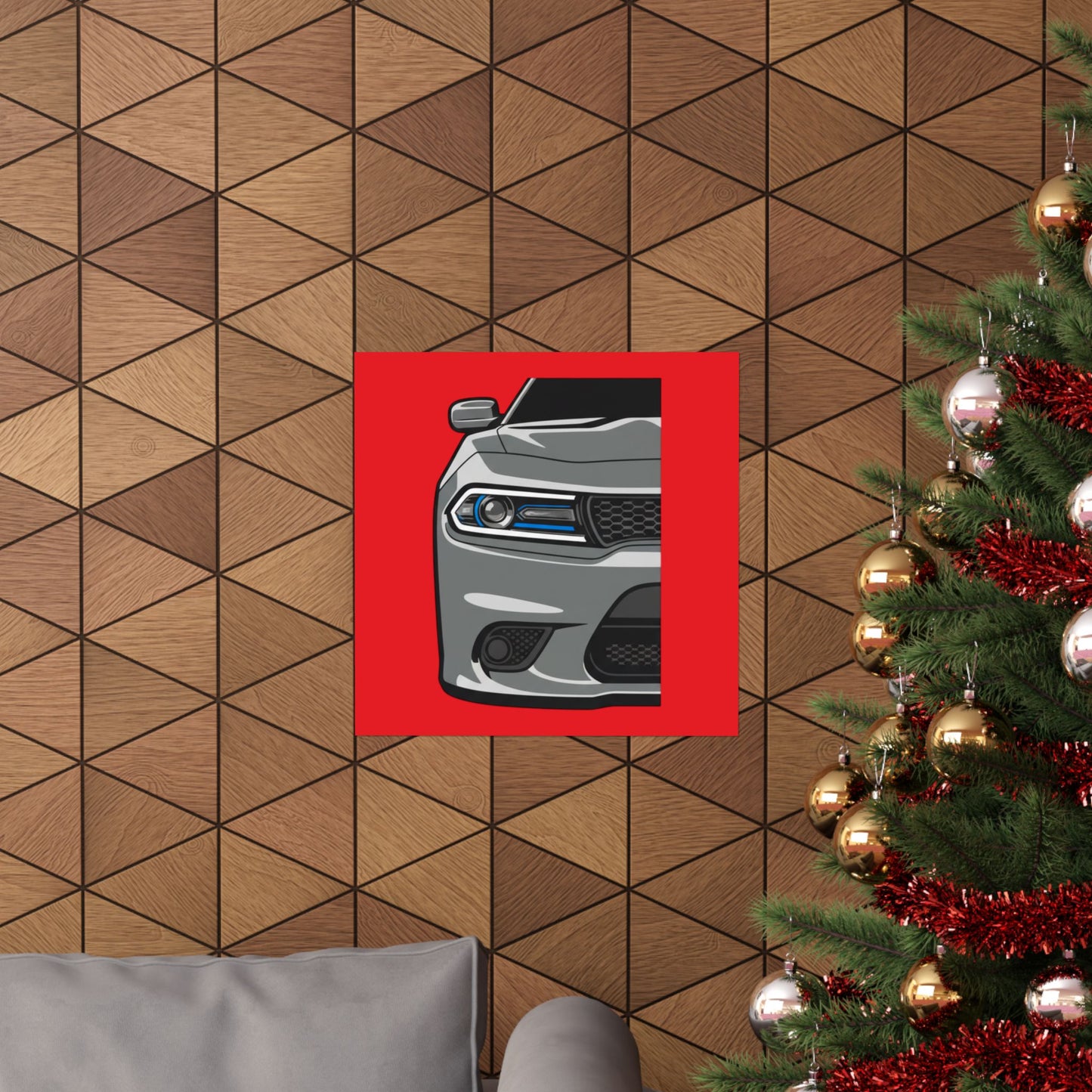 Muscle Car Front View Matte Poster — Automotive Wall Art for Garage & Man Cave