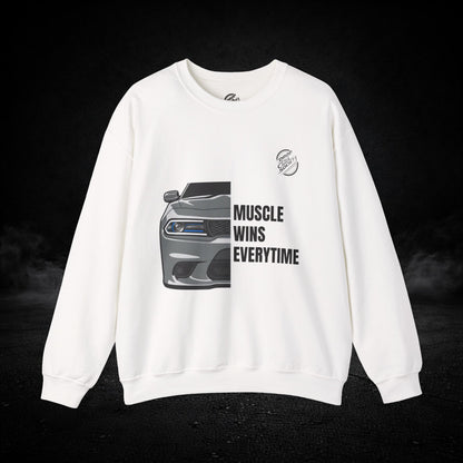 "Muscle Wins Everytime" Graphic Sweatshirt