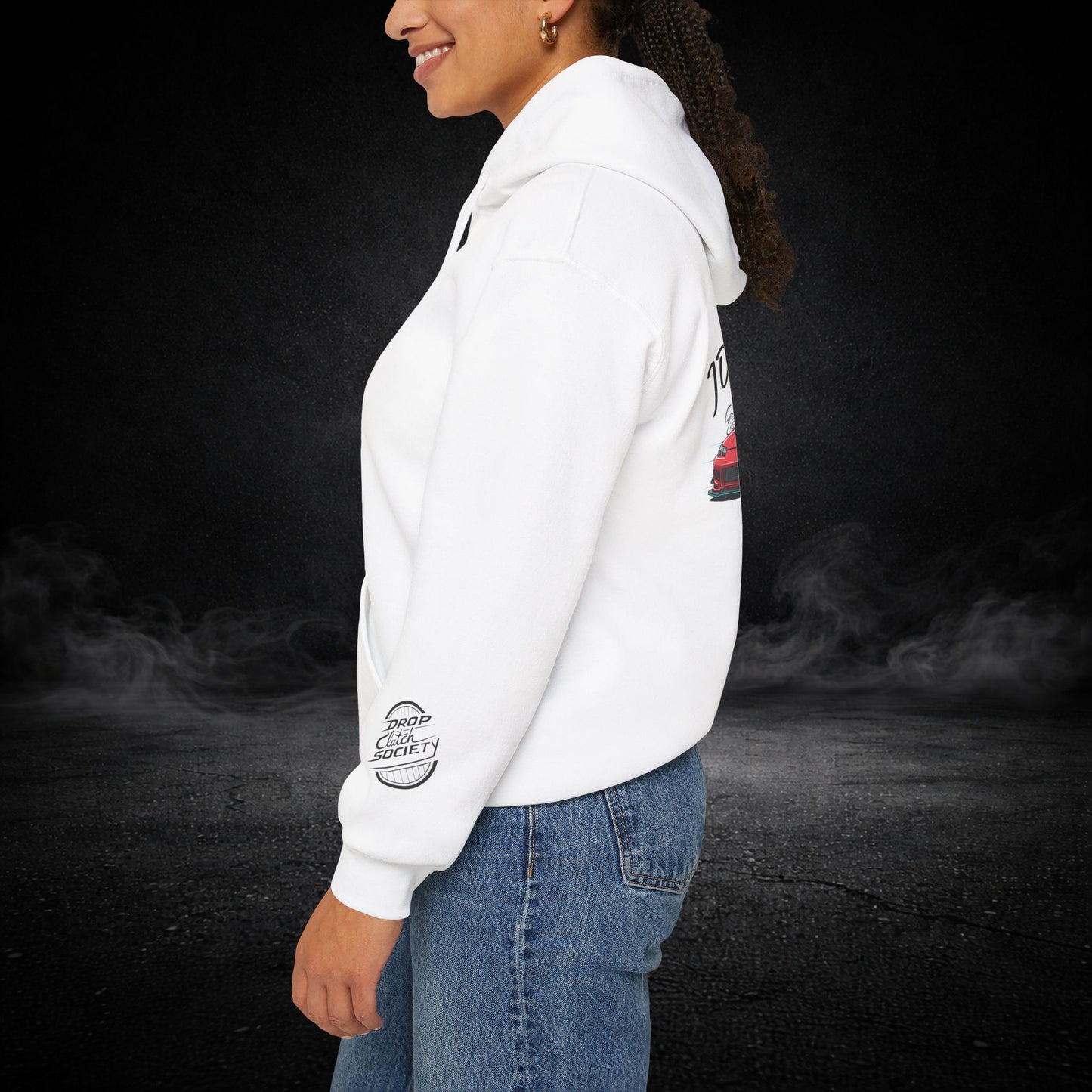 JDM Forever Hoodie — Red Sports Car Graphic Streetwear