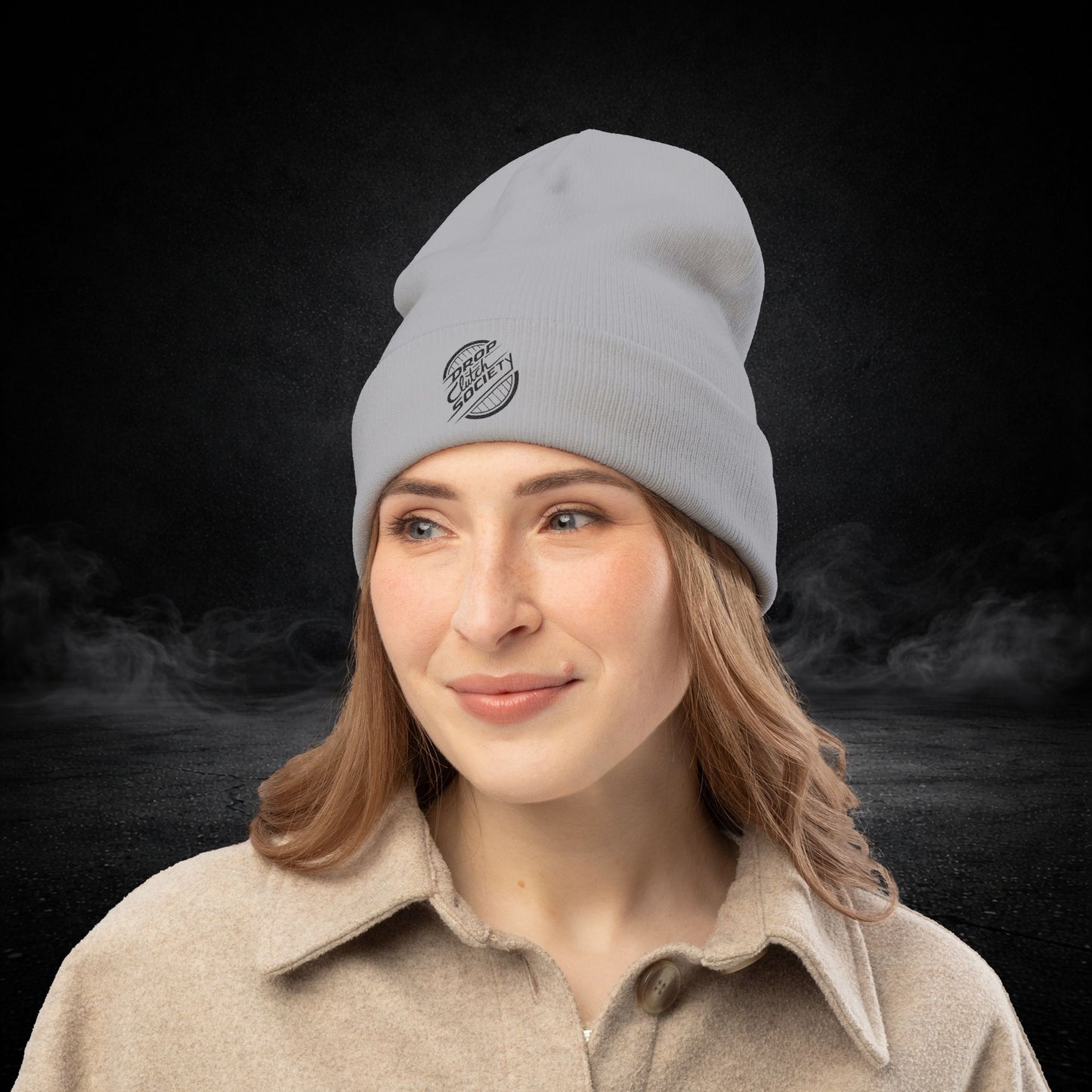 Drop Clutch Society Embroidered Knit Beanie