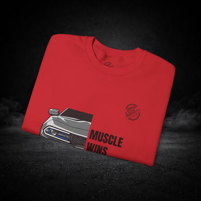 "Muscle Wins Everytime" Graphic Sweatshirt