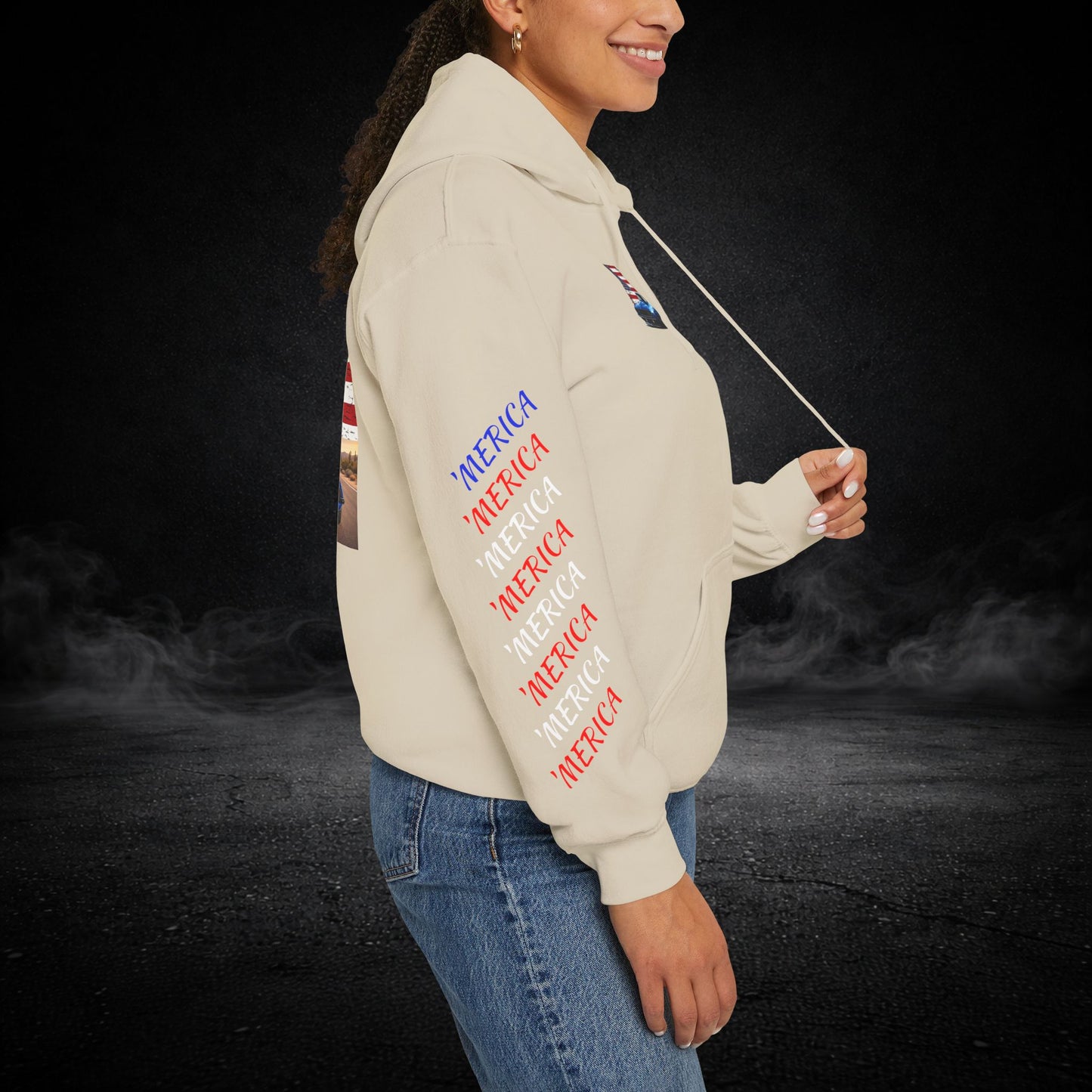 'Merica Muscle Car Graphic Hoodie