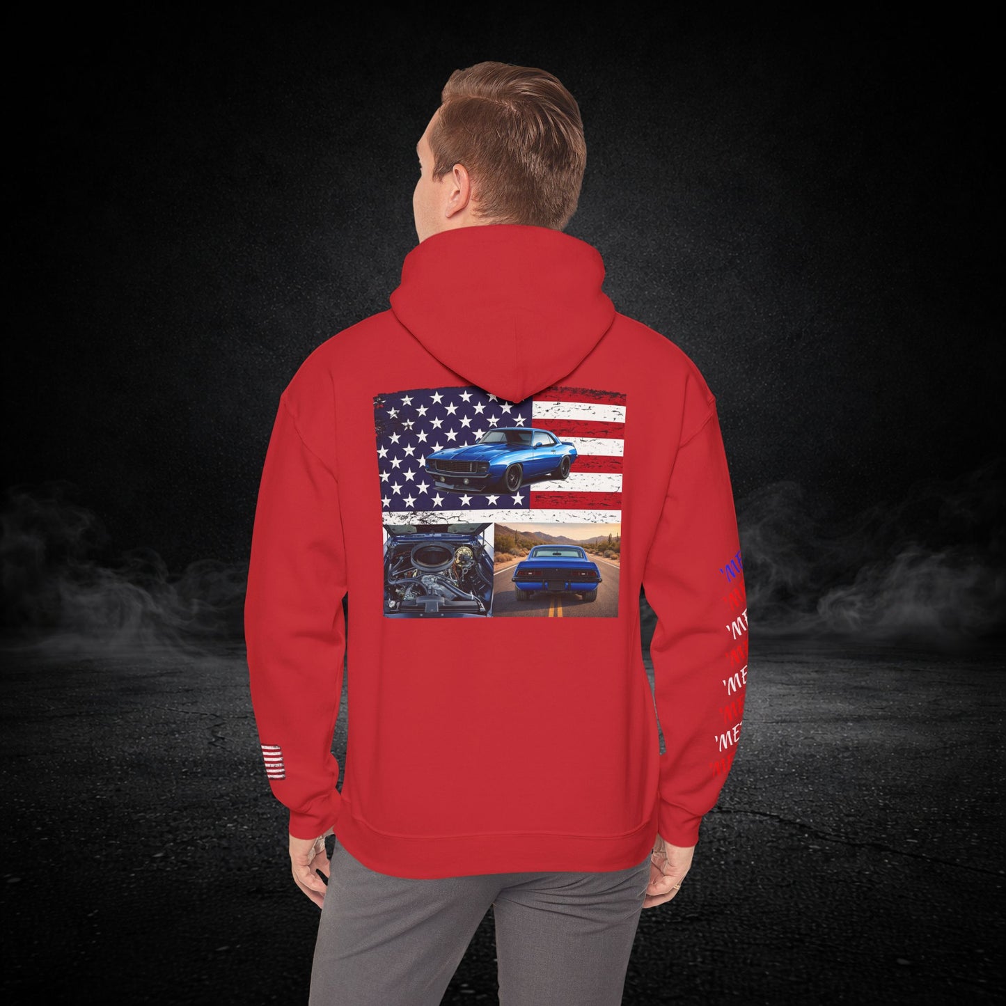 'Merica Muscle Car Graphic Hoodie