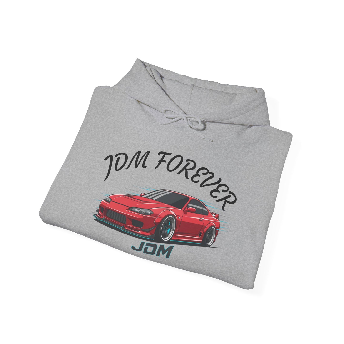 JDM Forever Hoodie — Red Sports Car Graphic Streetwear