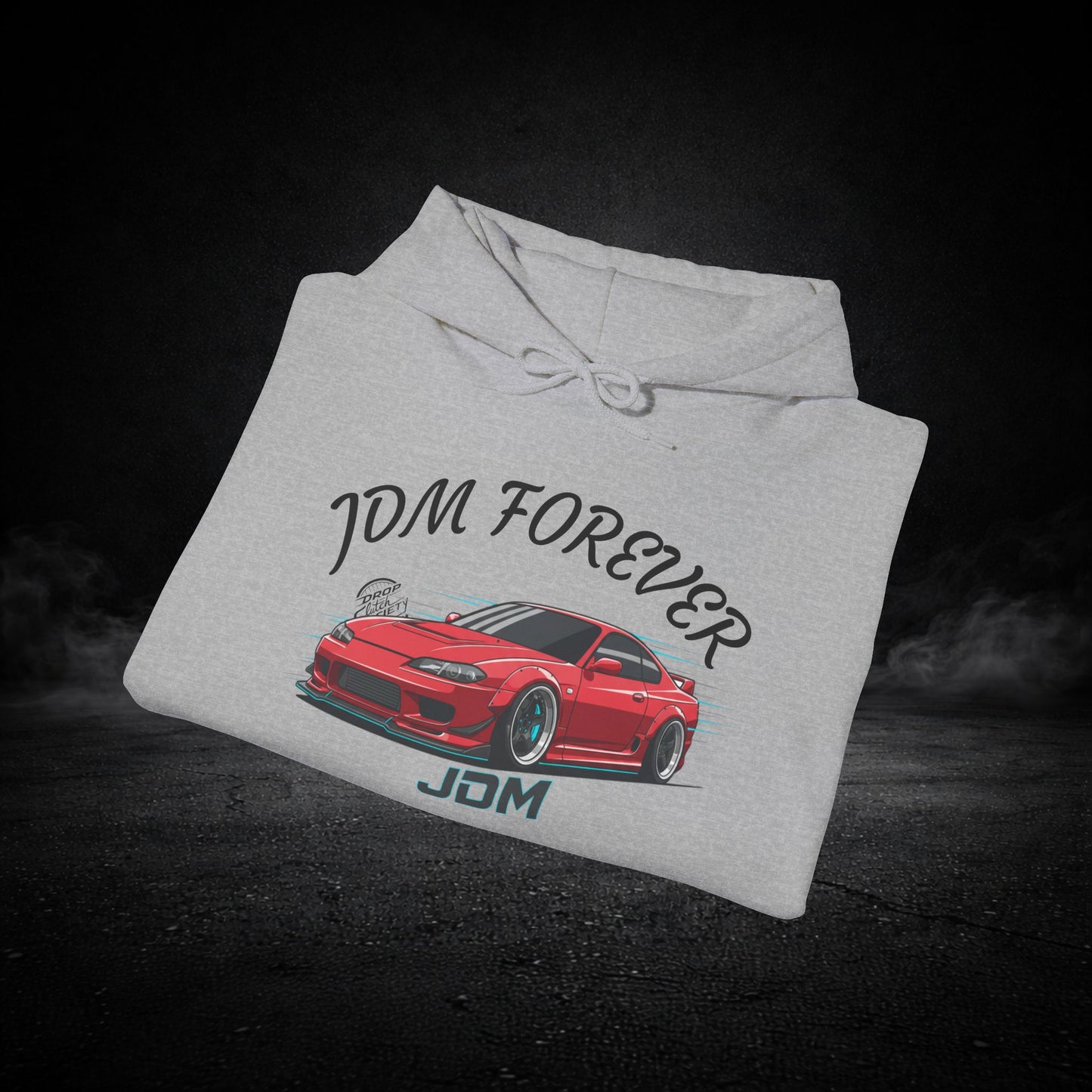 JDM Forever Hoodie — Red Sports Car Graphic Streetwear