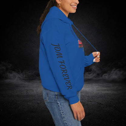 JDM Forever Hoodie — Red Sports Car Graphic Streetwear