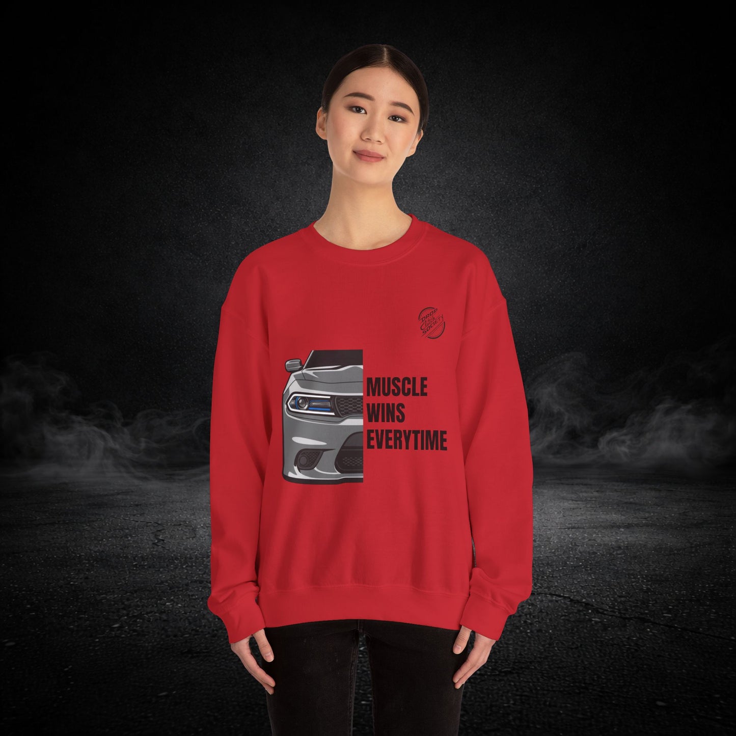 "Muscle Wins Everytime" Graphic Sweatshirt