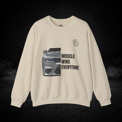 "Muscle Wins Everytime" Graphic Sweatshirt