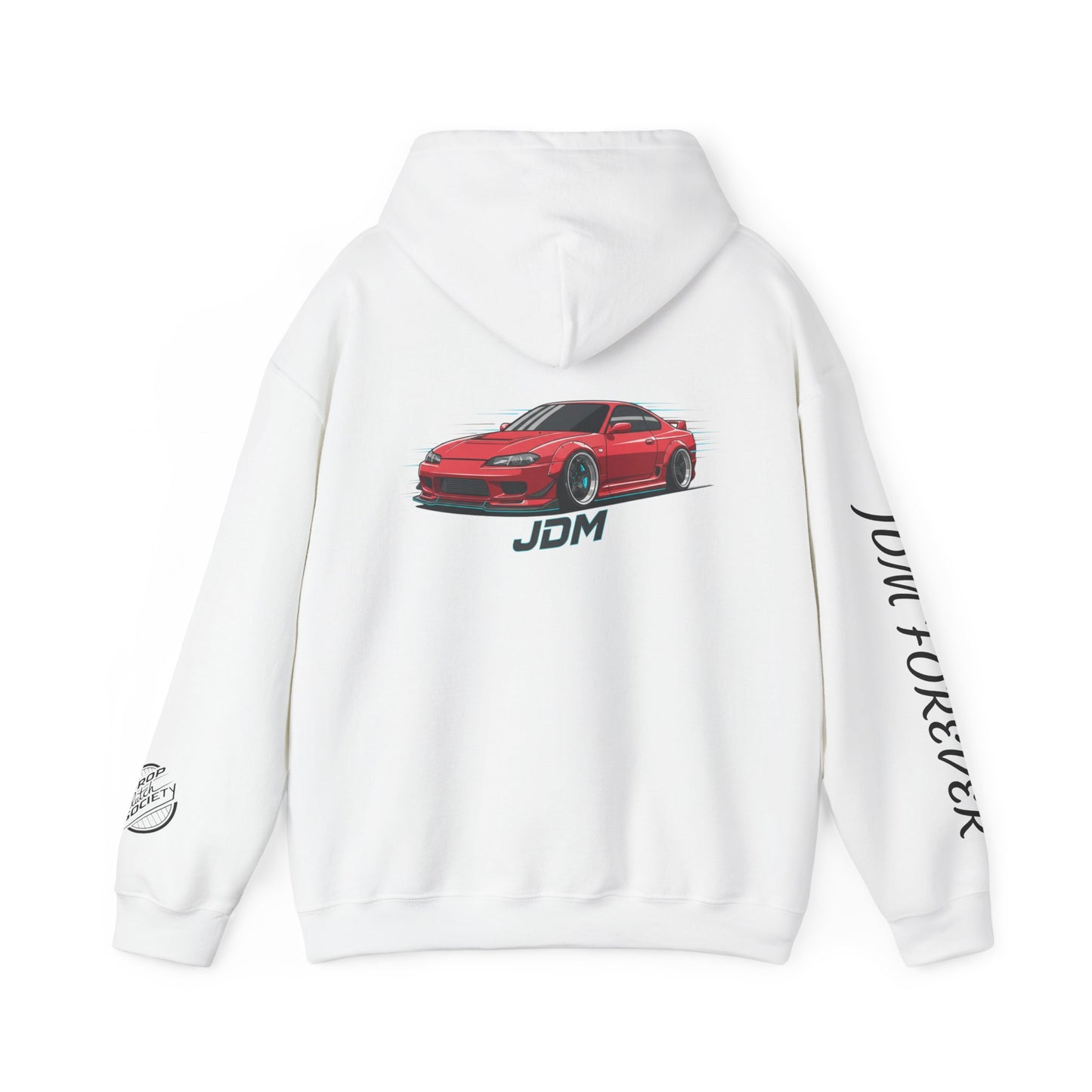 JDM Forever Hoodie — Red Sports Car Graphic Streetwear