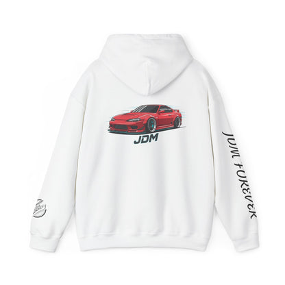 JDM Forever Hoodie — Red Sports Car Graphic Streetwear