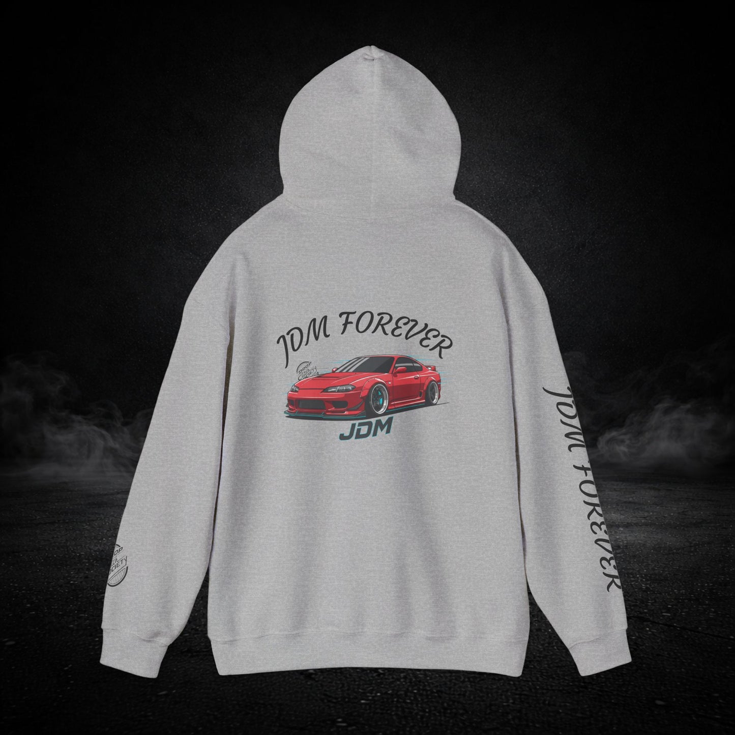 JDM Forever Hoodie — Red Sports Car Graphic Streetwear