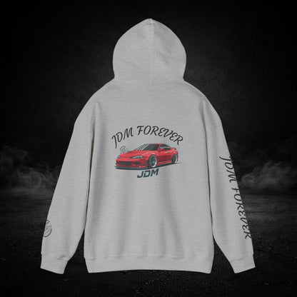JDM Forever Hoodie — Red Sports Car Graphic Streetwear