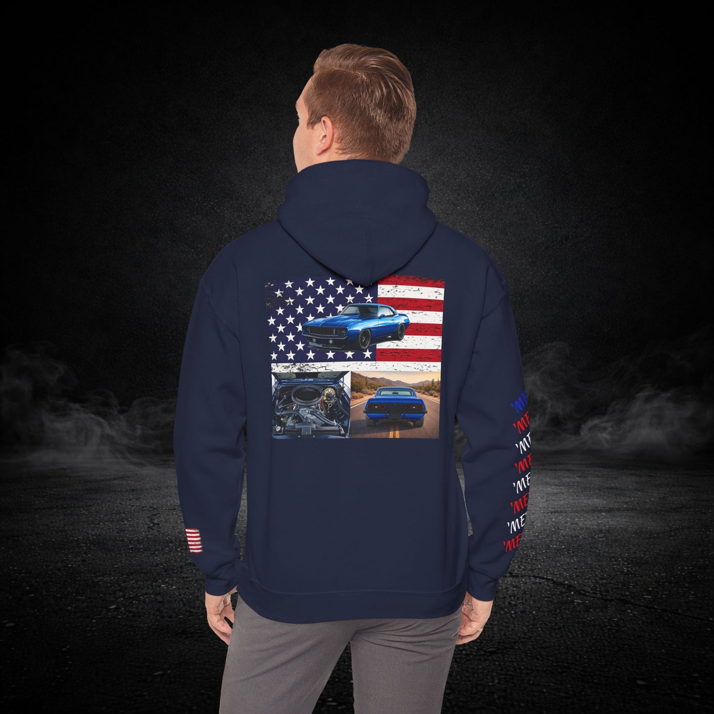 'Merica Muscle Car Graphic Hoodie