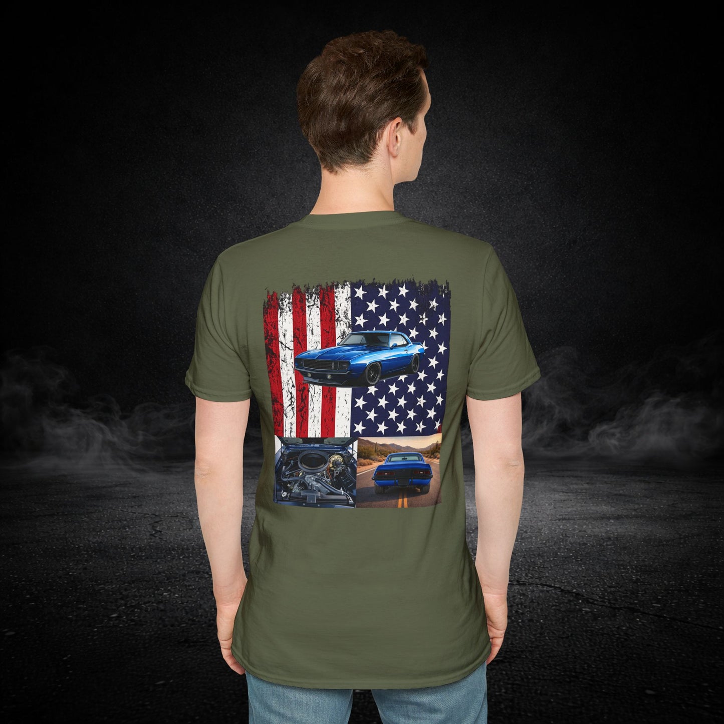'Merica Muscle Car Graphic Tee Shirt
