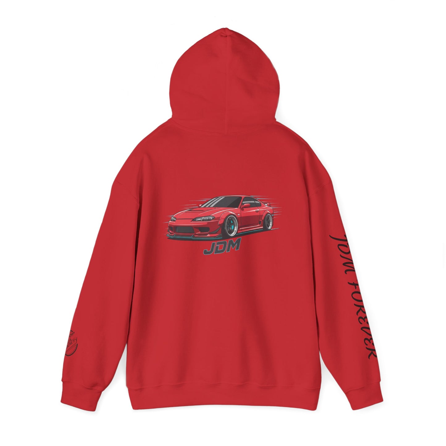 JDM Forever Hoodie — Red Sports Car Graphic Streetwear