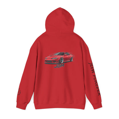 JDM Forever Hoodie — Red Sports Car Graphic Streetwear