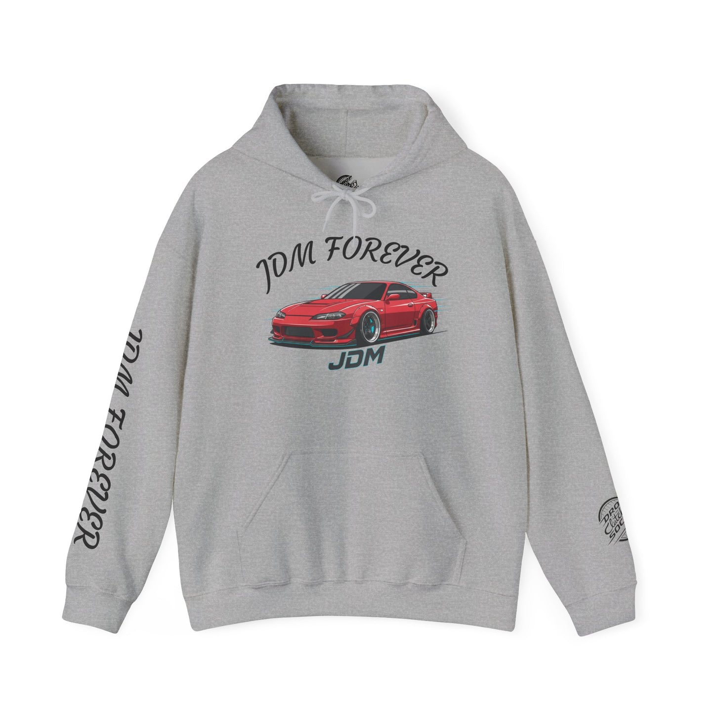 JDM Forever Hoodie — Red Sports Car Graphic Streetwear