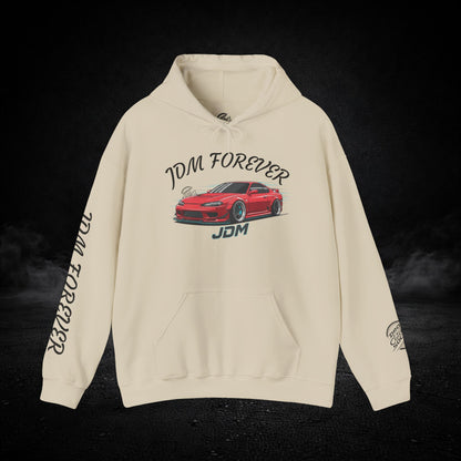 JDM Forever Hoodie — Red Sports Car Graphic Streetwear