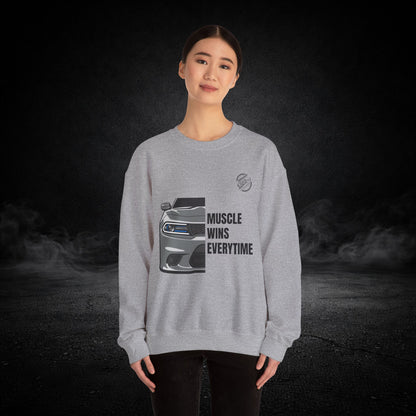 "Muscle Wins Everytime" Graphic Sweatshirt