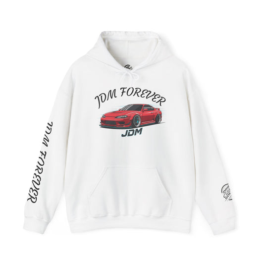 JDM Forever Hoodie — Red Sports Car Graphic Streetwear