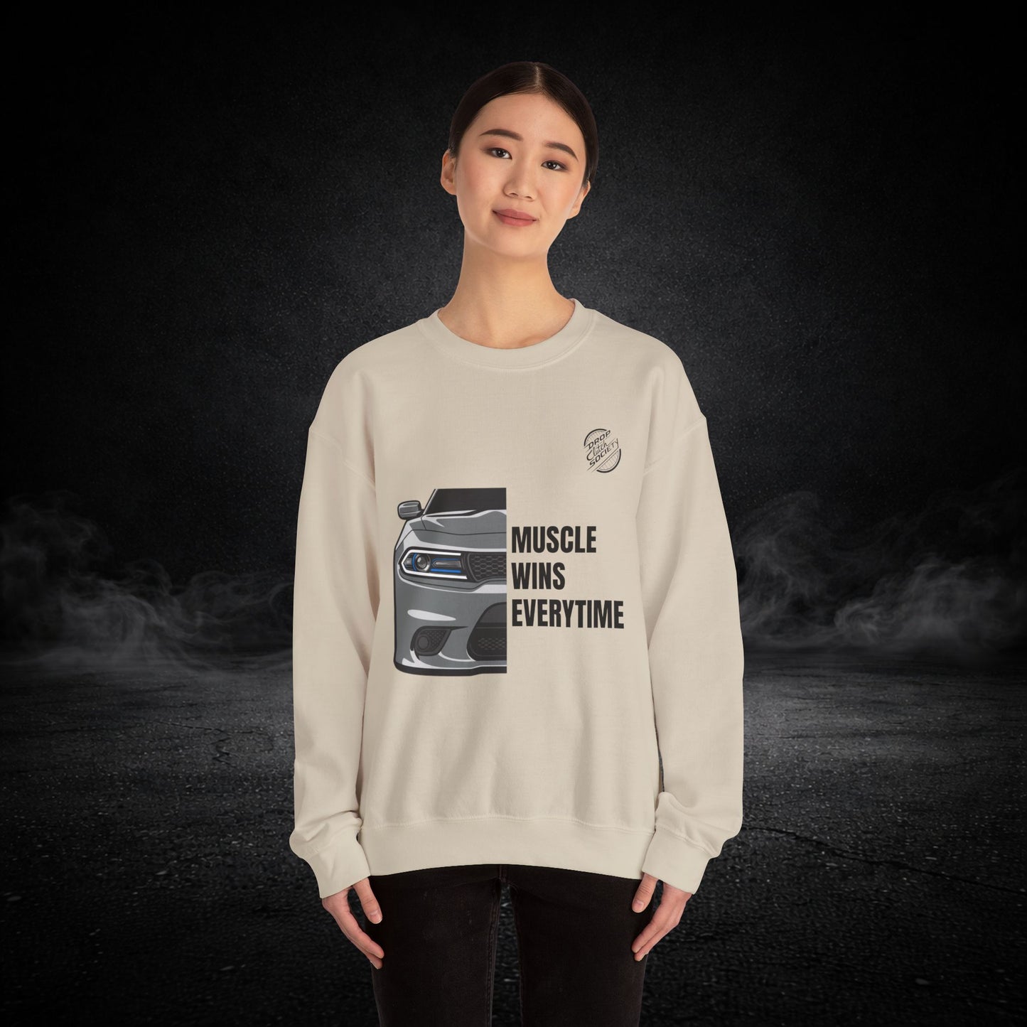 "Muscle Wins Everytime" Graphic Sweatshirt