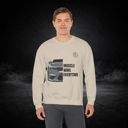 "Muscle Wins Everytime" Graphic Sweatshirt
