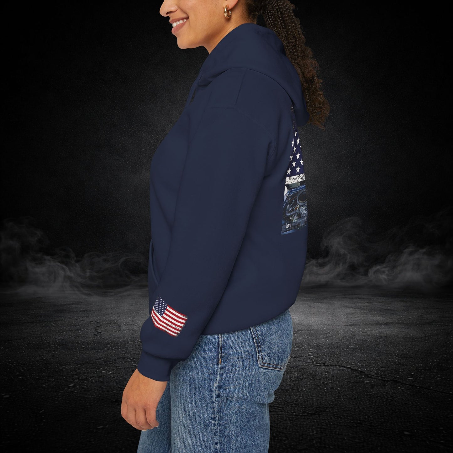 'Merica Muscle Car Graphic Hoodie