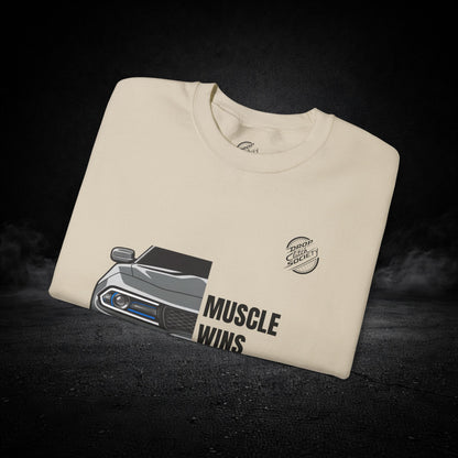 "Muscle Wins Everytime" Graphic Sweatshirt