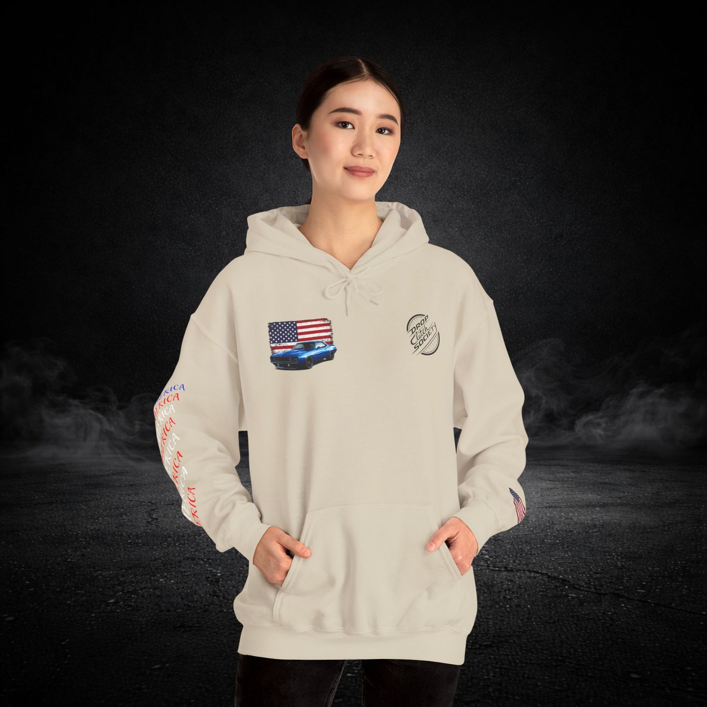 'Merica Muscle Car Graphic Hoodie