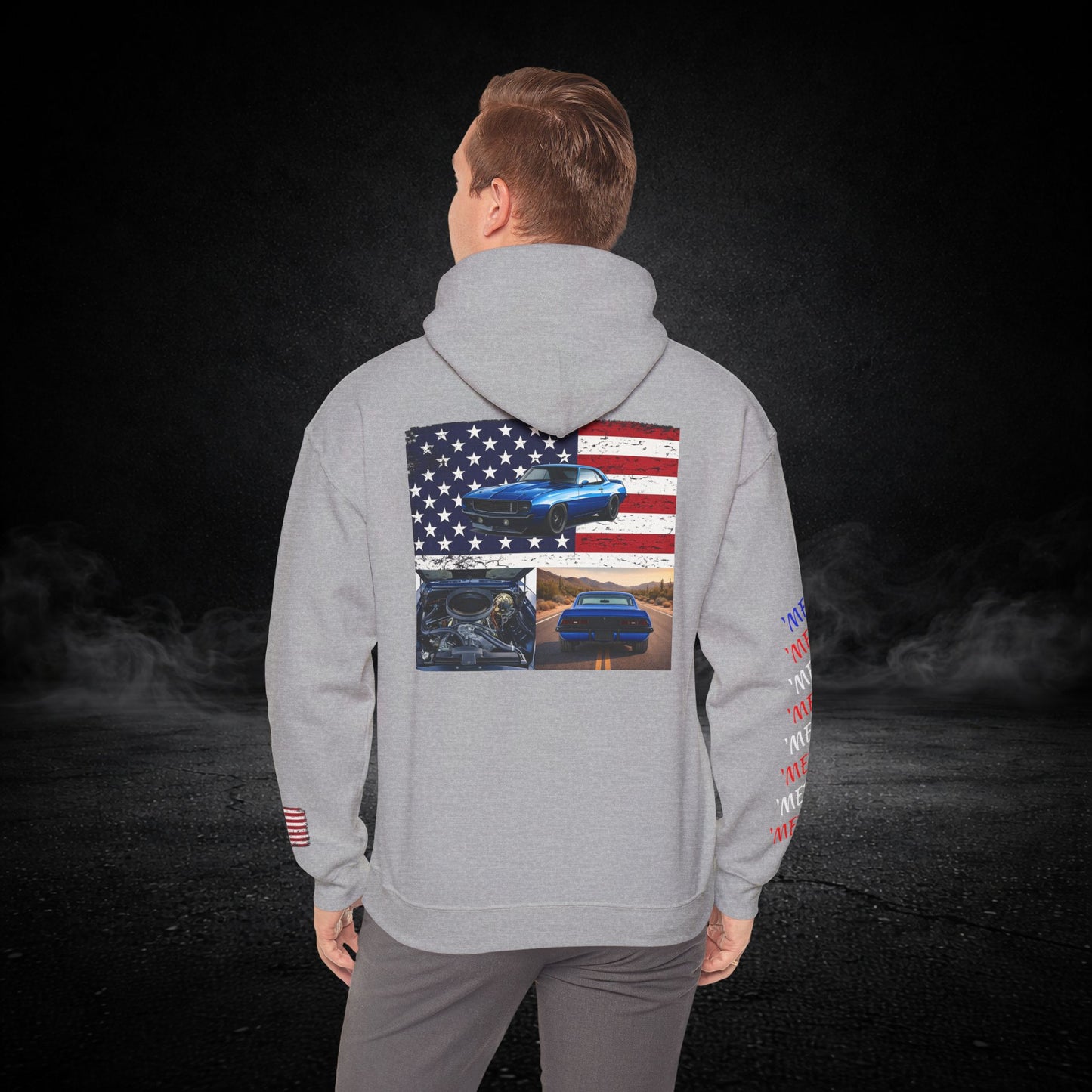 'Merica Muscle Car Graphic Hoodie