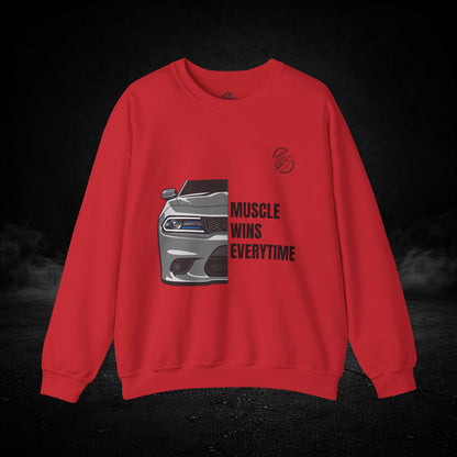 "Muscle Wins Everytime" Graphic Sweatshirt