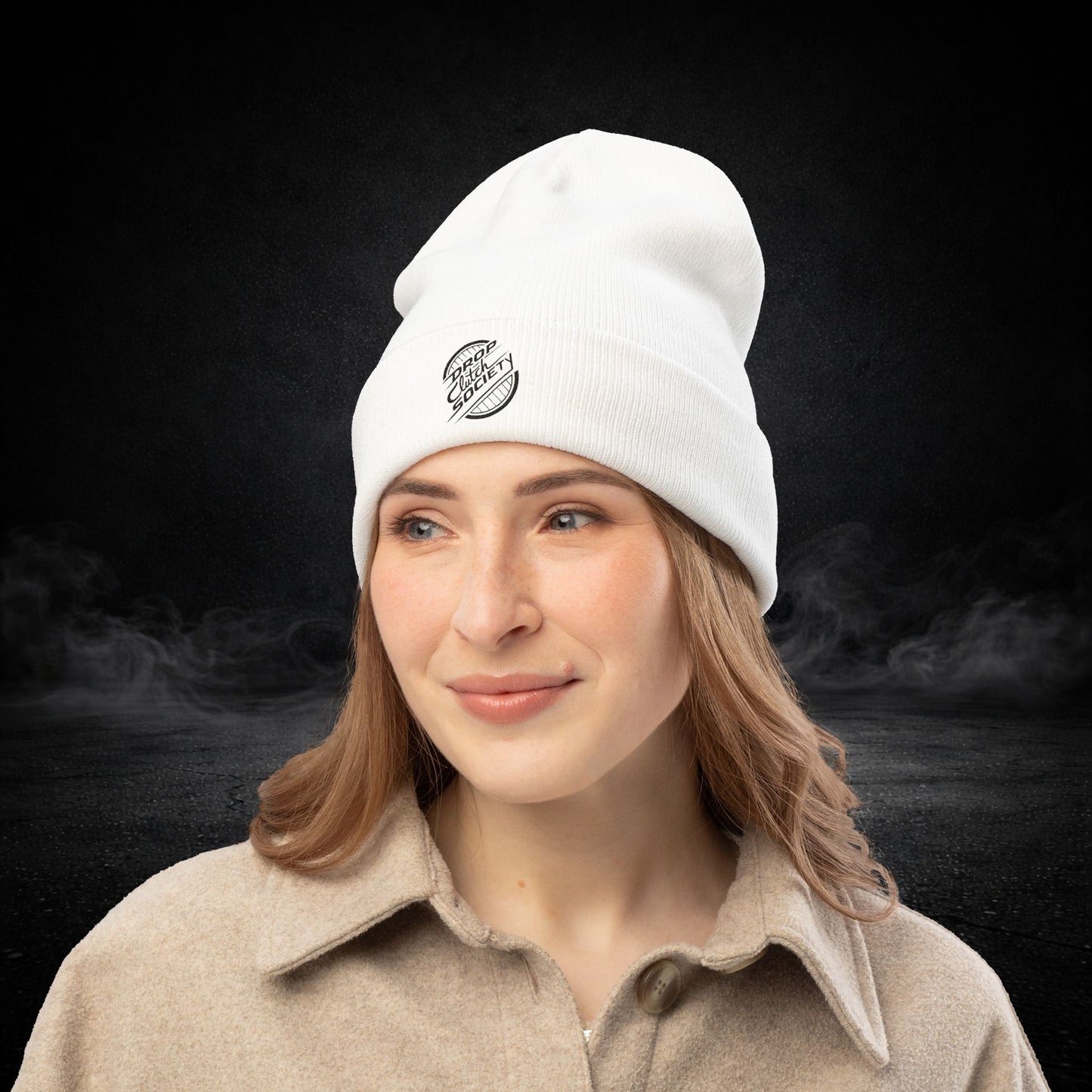 Drop Clutch Society Embroidered Knit Beanie