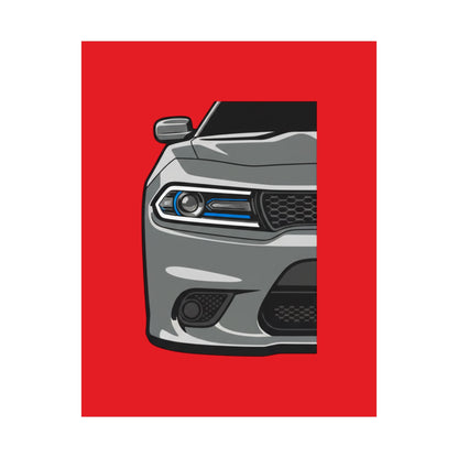 Muscle Car Front View Matte Poster — Automotive Wall Art for Garage & Man Cave