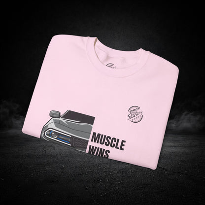 "Muscle Wins Everytime" Graphic Sweatshirt