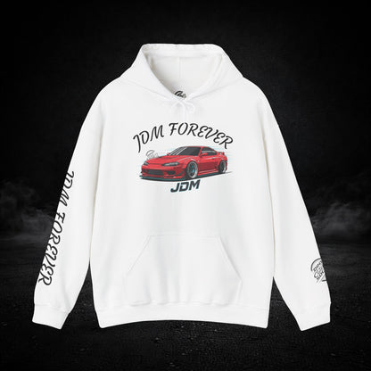 JDM Forever Hoodie — Red Sports Car Graphic Streetwear