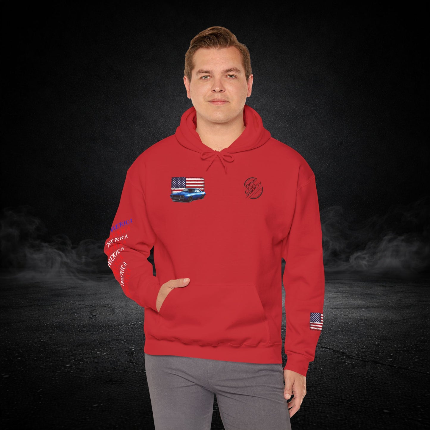 'Merica Muscle Car Graphic Hoodie