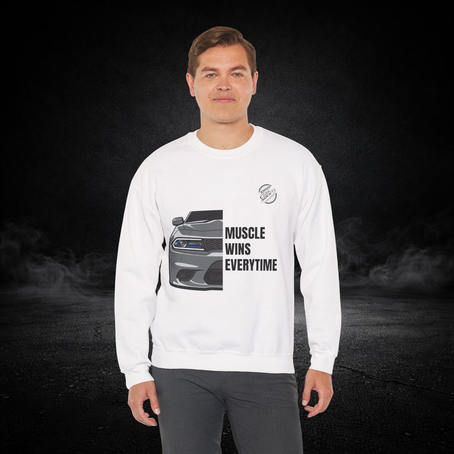 "Muscle Wins Everytime" Graphic Sweatshirt