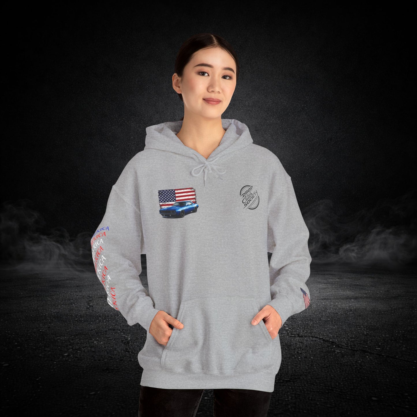 'Merica Muscle Car Graphic Hoodie