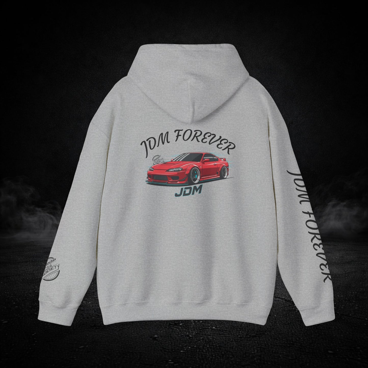 JDM Forever Hoodie — Red Sports Car Graphic Streetwear