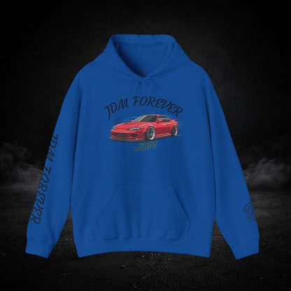 JDM Forever Hoodie — Red Sports Car Graphic Streetwear