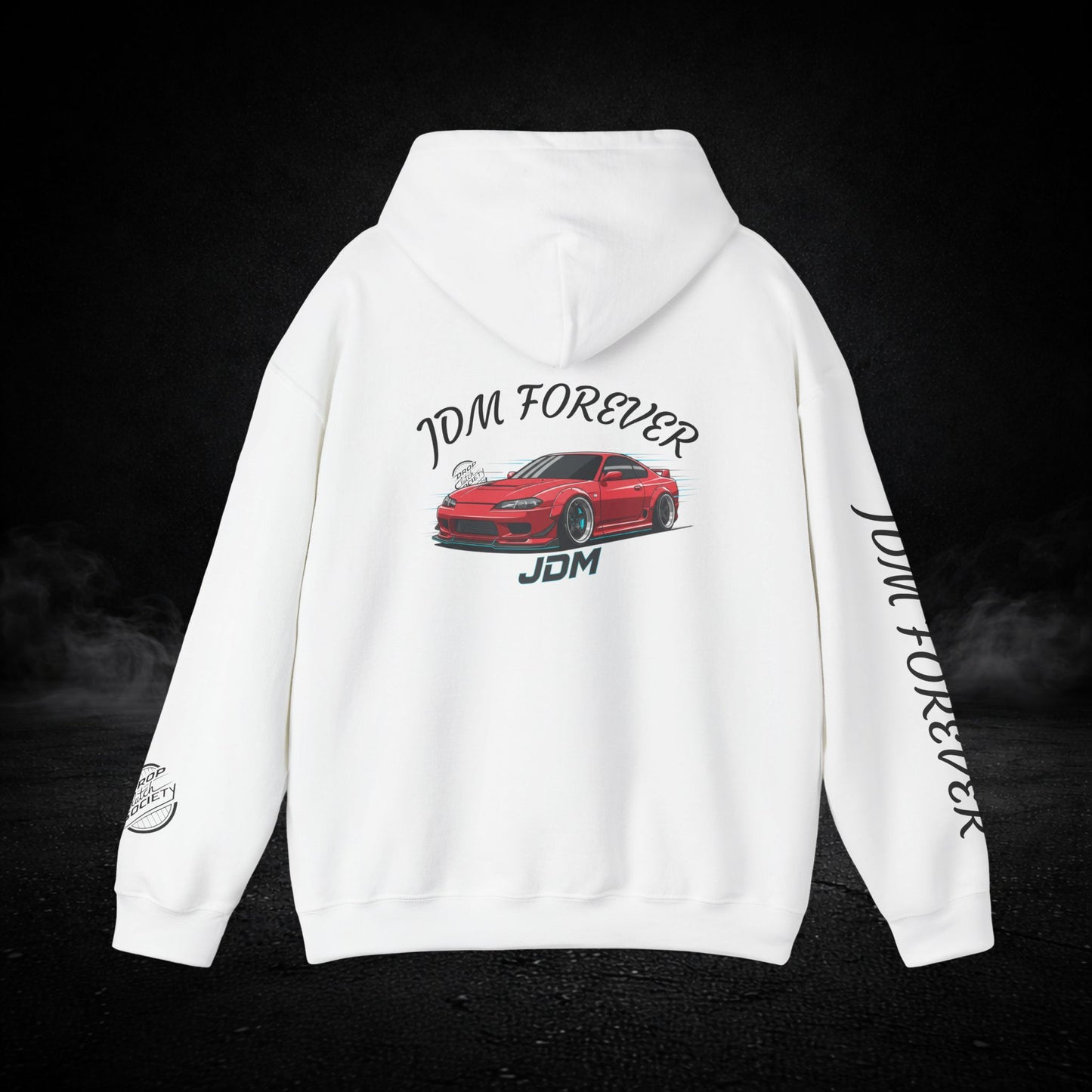 JDM Forever Hoodie — Red Sports Car Graphic Streetwear