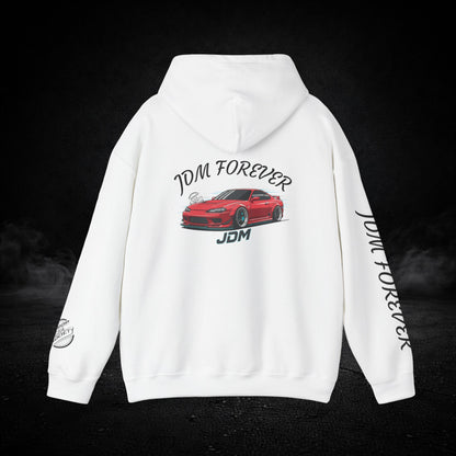 JDM Forever Hoodie — Red Sports Car Graphic Streetwear