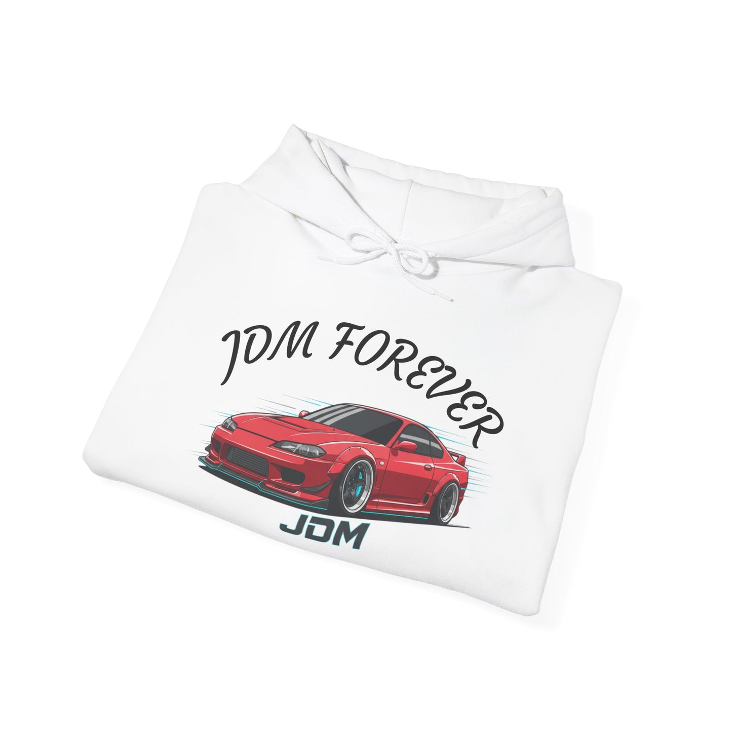 JDM Forever Hoodie — Red Sports Car Graphic Streetwear