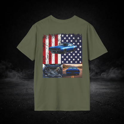 'Merica Muscle Car Graphic Tee Shirt