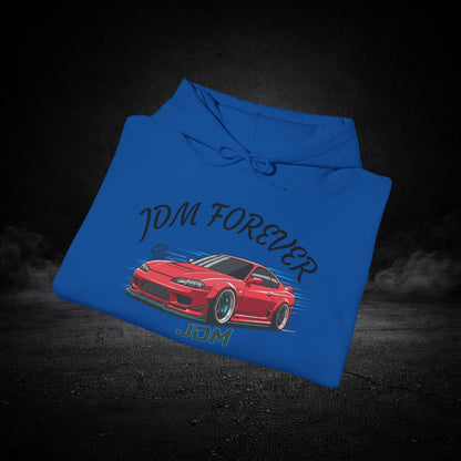 JDM Forever Hoodie — Red Sports Car Graphic Streetwear