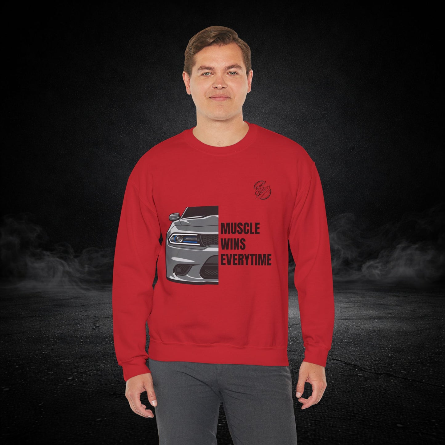 "Muscle Wins Everytime" Graphic Sweatshirt