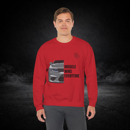 "Muscle Wins Everytime" Graphic Sweatshirt