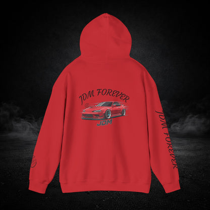 JDM Forever Hoodie — Red Sports Car Graphic Streetwear