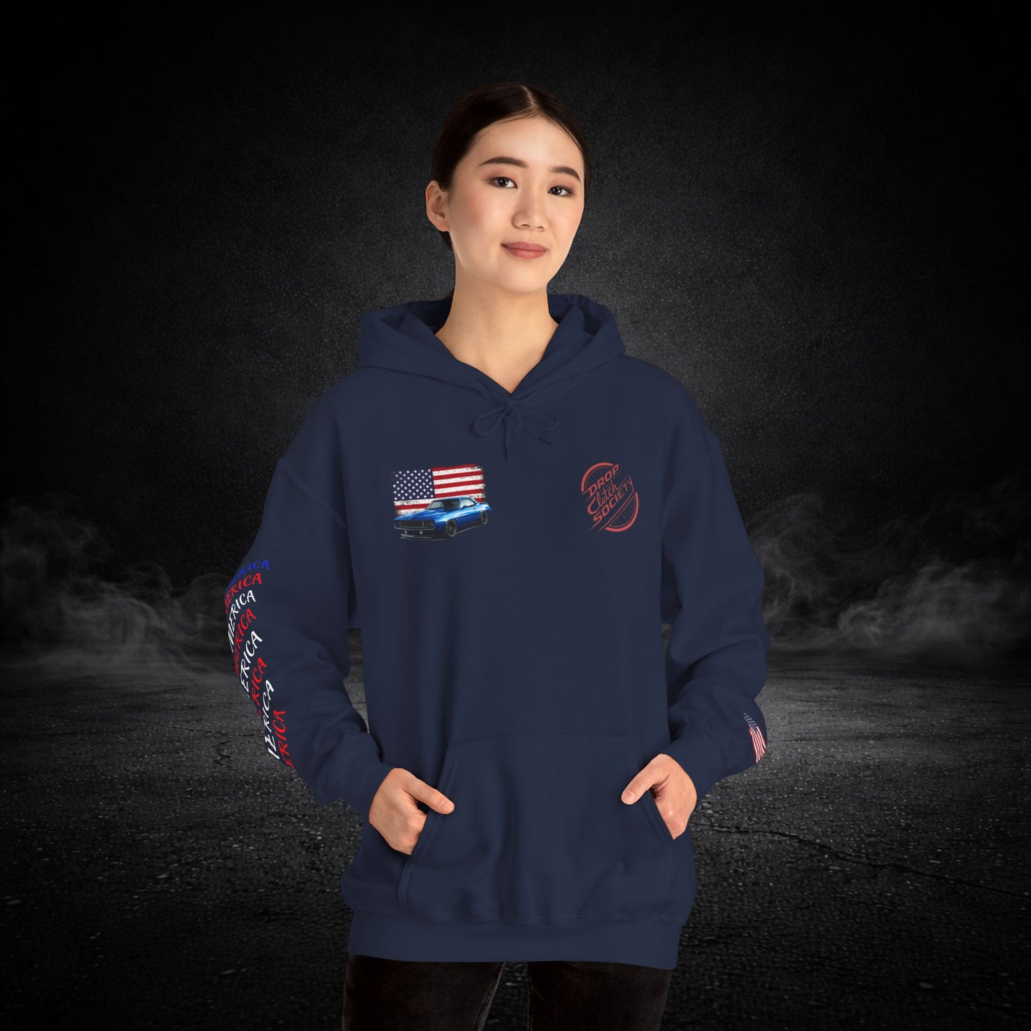 'Merica Muscle Car Graphic Hoodie